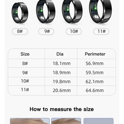 Smart Ring FOR Huawei Xiaomi Heart Sports Ring  Black Technology Sleep Monitoring Xiaomi Bluetooth Suitable for ios/Android