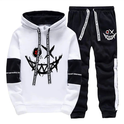 Men's Set/Hoodie/Pants 2026 Autumn Daily Casual Fashion Hooded Sweatshirt and Jogger Pants Urban Trendy Hoodie Sportswear Outfit