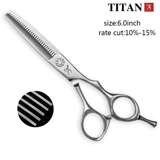Titan Hairdressing Scissors Barber Tools for Hair Professional Thinning Shears VG10 Steel 6.0 Inch