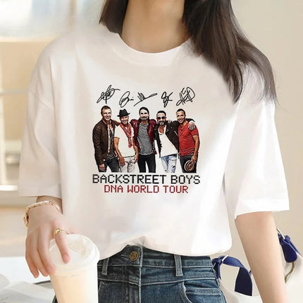 Backstreet Boys Classic Album Poster Graphic Print T-Shirt for Fans Men Women Crewneck Cotton New Fashion Oversized Casual Tops