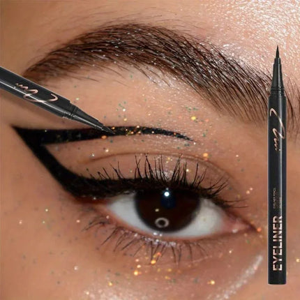 Long Lasting Black Brown Eye Liner Natural Waterproof Liquid Eyeliner Pen Quick-Drying Smooth Smudge-Proof Eyes Makeup