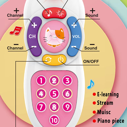 Baby Remote Control Toys Montessori Early Education Mobile Phones for Babies Soft Lighting and Gentle Lullabies Baby Easter Holi