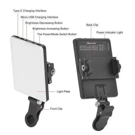 Fill Light Mobile Cell Phone LED Live Broadcast Selfie Video Conference Photography Lighting Kit Portable USB Charging Fill Lamp