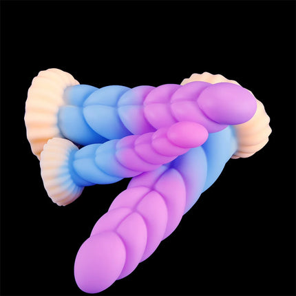 Silicone Soft Anal Toys Transparent Luminous Butt Plug 3 Size Adult Toys Tapon Anal Plug Braided Dilatador Anal Dildo Buttplug