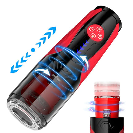 Telescopic Rotation Automatic Male Masturbator Cup Blowjob Sex Machine Thrusting Sex Toys for Men Pocket Pussy Vacuum Penis Pump