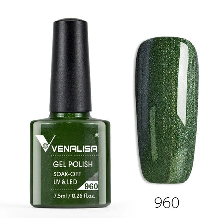 Venalisa Nail Gel Polish Semi Permanent Salon Quality TPO Free Glitter 7.5ml Soak off UV LED Nail Gel Varnish