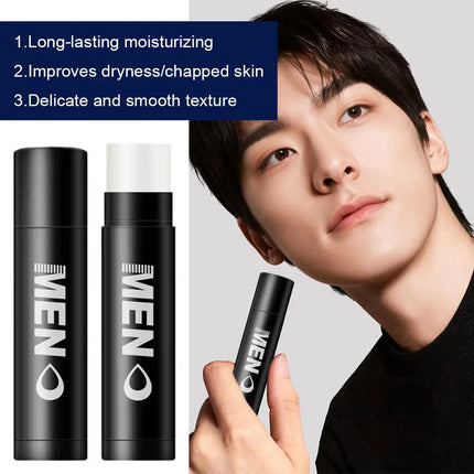 Men's Lip Balm for Dry Cracked Lips - Moisturizing, Nourishing & Hydrating - Colorless Lip Care for Men & Students