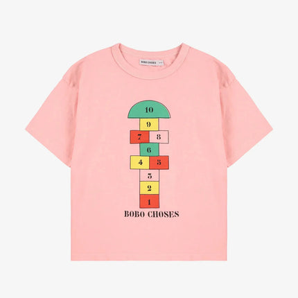 Colorful Cartoon Printed Children's T-shirt 2026 Summer Cute Baby New Cotton Breathable Round Neck Parent Child Short Sleeve