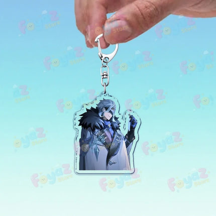 Cute Cartoon Dottore Keychains for Accessories Game Gamer Anime Jewelry Keyrings Chibi Charm Friends Gifts