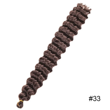 3PCS Soft Deep Twist Crochet Hair Afro Curls Ombre Braiding Hair Extension Synthetic African Water Wave Braided Hair For Braids