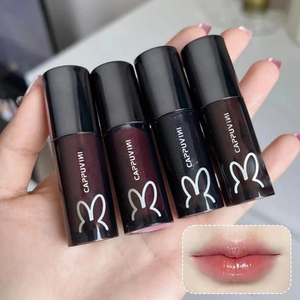 Cappuvini Water Glazed Mirror Lip Gloss Makeup Long Lasting Color Liquid Lipstick Crystal Jelly Moisturizing Lip Glaze Cosmetics
