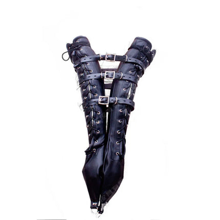 Arm Binder Glove Sleeves,Behind Back Bondage Armbinder,BDSM Leather Handcuffs Straight Jacket,Sex Toys For Couples