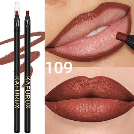 1PC Waterproof Matte Lip Liner Contours Lips in Shades Lipstick Long Lasting Non-stick Cup Hydrating Lip Makeup 12 Colors Gifts