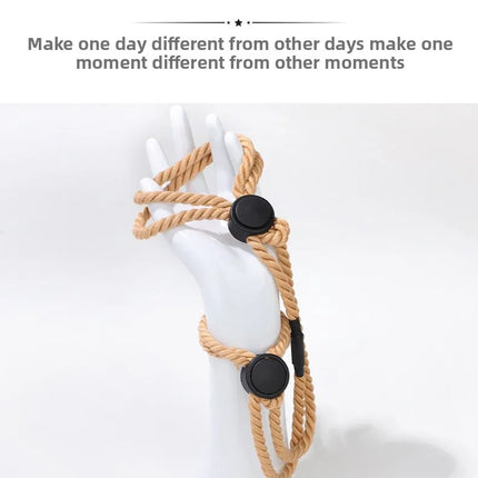 Adjustable Rope Handcuffs Erotic Slave BDSM Bondage Restraint Rope Ankle cuffs Fetish Flirt Sex Toys For Women Men Adults Games﻿
