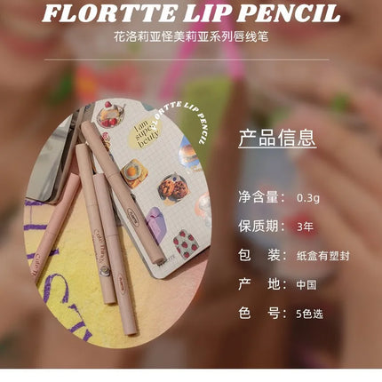 FLORTTE Lip Liner Pencil Matte Lipstick Long Lasting,Smooth Application Mechanical Lip Liners Pencil