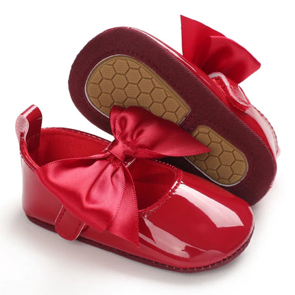 Fashionable Red Baby Shoes for Newborn Girls Cloth Bottom Elegant Noble Casual First Walking Shoes