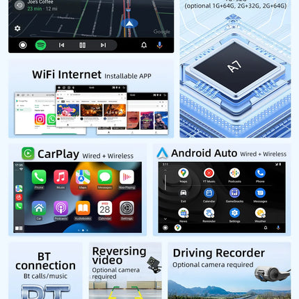 BQCC 7" Android 13 Octa Core Car Player Mirrorlink Carplay WIFI GPS For Volkswagen VW CC Passat B7 Polo Golf 5 6 Jetta mk5 mk6