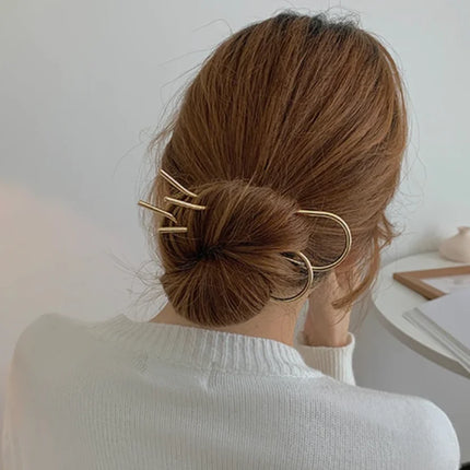 New Pearl U-shaped Tassel Hair Sticks Women's Fashion Ponytail Metal Hairpin for Girls Styling Tools Delicate Hair Accessories