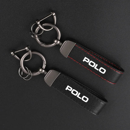 Deluxe Leather Car Keychain Keyring Lanyard Gift Keychain for VW POLO