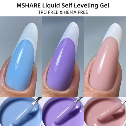 MSHARE Liquid Acrylic Gel Acrygel TPO Free Builder Nail Gel For Nails Extension Constuction Self Level Soak Off UV LED Gel Jar