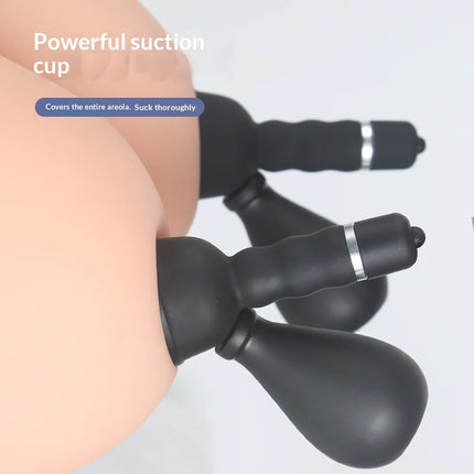 Electric Silicone Nipple Sucker Nipple Clamps Pump Vibrators Women Breast Enlargement Clitori Sucking Female Masturbator Sex Toy