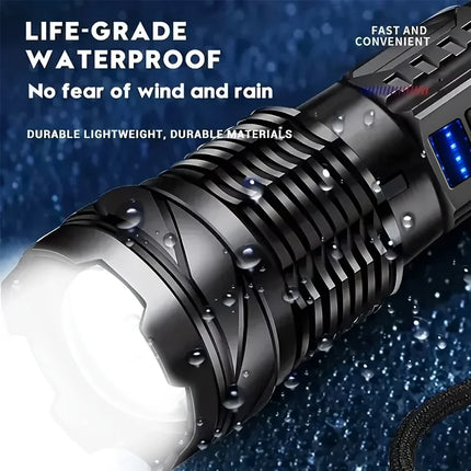 A76 Super Bright Rechargeable Flashlight with Clip -Portable Powerful Illumination for Outdoor Adventure, Emergency & Daily Use