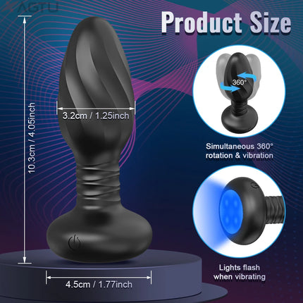 Vibrating LED Anal Plug Wireless APP Women Butt Plug Prostate Massager for Men Vibrating Adult Sex Toy Anal Vibrator for Couples