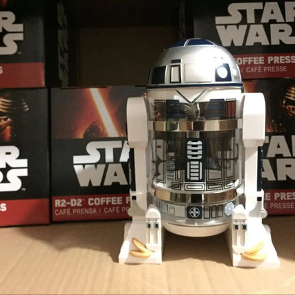 Star Wars R2-d2 960ml Moka Hand Coffee Maker Cartoon Robot Office Home Manual Thermal Stainless Steel Pressing Mini Coffee Pot