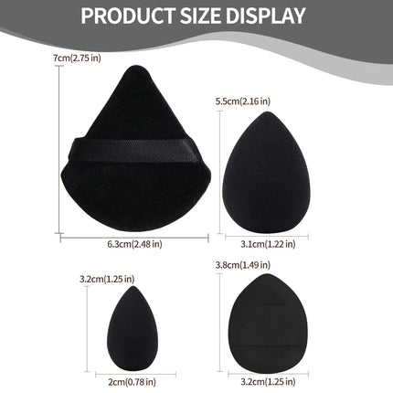 12pcs Makeup Puff Kit Blending Sponge Triangle Powder Puff Finger Air Puff For Flawless Make Up Beauty Tool Facial Tool