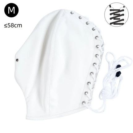 Luxury BDSM Long Sleeve Open Crotch Straitjacket with Full Face Bondage Hood Harness Adult Costume for Fetish Party Sex Toys