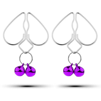 Adult Games Erotic Nipple Clamp of Metal Peach Heart Breast Clip with Weight Ball for Women BDSM Mimi Vaginal Stimulate Sex Toy