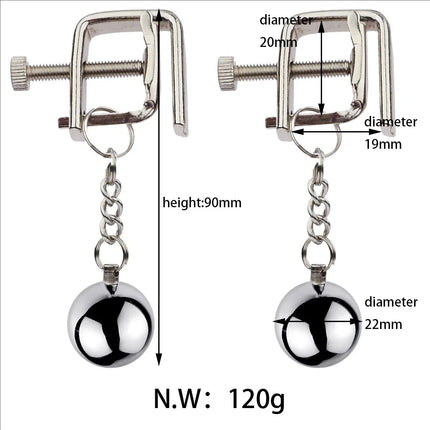 Metal Nipple Clamps Milk Clips Clit Breast Massage Clamps Adult Flirting Teasing Erotic Gadgets Bdsm Slave Sex Toys For Couple