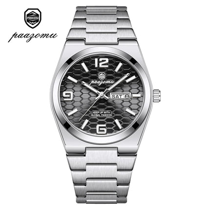 PAAZOMU Sport Luxury Men's Wristwatch High Quality Waterproof Luminous Watch For Men Fashion Date Week Quartz Men's Watches Reloj