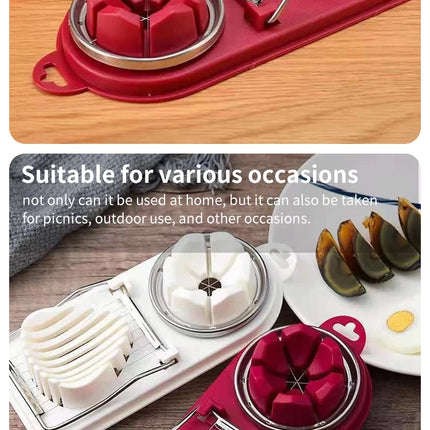 Multifunctional Egg Slicers Stainless Steel Slicer Fancy Splitter Egg Cutting Tool Home Two In One Egg Cutter Kitchen Gadgets
