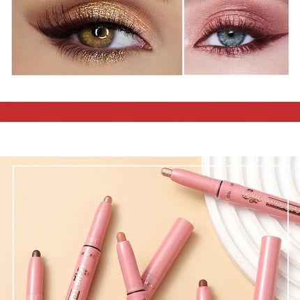 6Pcs Set Matte Effect Eyeshadow Stick   Natural and long-lasting Multi-purpose Shiny Metallic Matte Shimmer Highlighting Eyeline