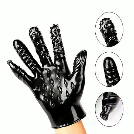 Finger Gloves Vagina Stimulator Breast Massage Silicone Sex Gloves Finger Sleeve Masturbation Adult Sex Toy For Women Couples