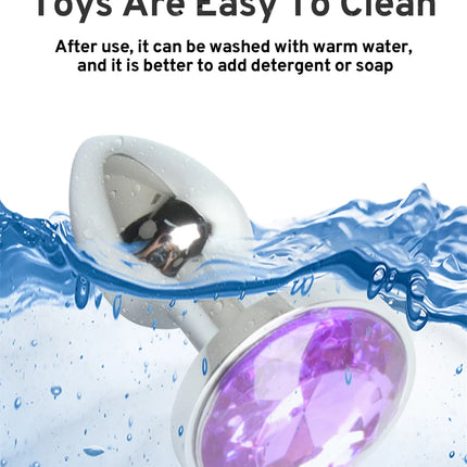 Mini Metal Anal Plug XXS Small Anal Dilator For Adult Men Women Butt Plug With Round Crystal Female Masturbation Anus Sex Toys