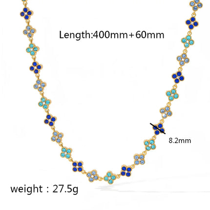 18K Gold Plated Stainless Steel Jewelry Set with Delicate Cubic Zirconia - Luxury Fashion Bracelet And Necklace Combo for Party