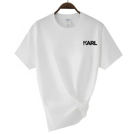 Fashion Casual Brand Karls T Shirt Men Women Cotton Short Sleeve O-neck Tshirt Men's Women's Summer Top Tee Shirt