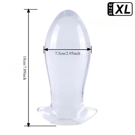 Transparent Huge Soft Anal Plug Big Butt Sex Toys for Men Women 18 Gay Masturbation Prostate Stimulation Massager Thick Expander