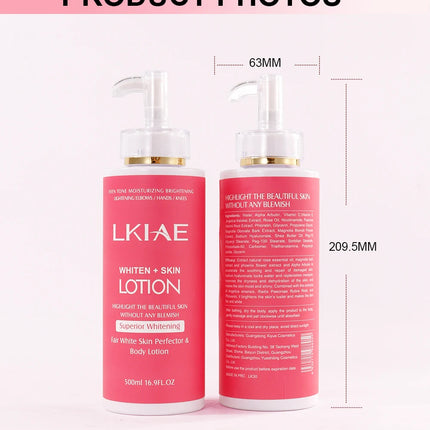 AILKE Superior Whitening Body Lotion, Moisturizing, Smooth Skin, Reduce Dark Spots, With Rose Essential Oil, Niacinamide, 500ml