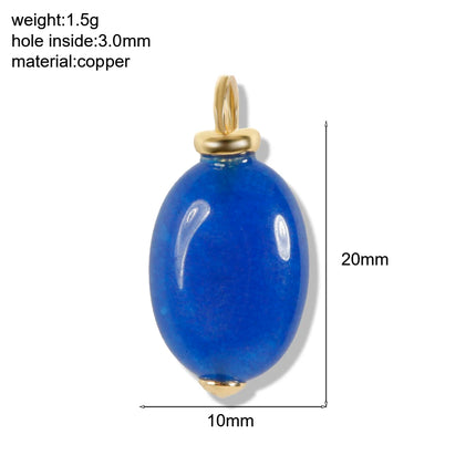 Bohemian Natural Stone Bead Charms For Jewelry Making Supplies Blue Green Stone Zircon Dijes Diy Earrings Bracelet Necklace