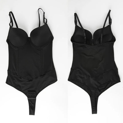 Thongs Bodysuit Shapewear Women Full Body Shaper Waist Trainer Steel Bones Tummy Control Underwear Flat Belly Underbust Corset