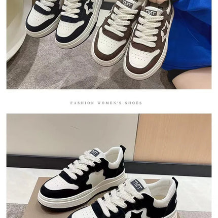 Fashion Casual Star Sport Loafers Women Chunky Sneaker Outdoor Comfort Soft Bottom Anti-slip Board Loafers Athletic Shoes