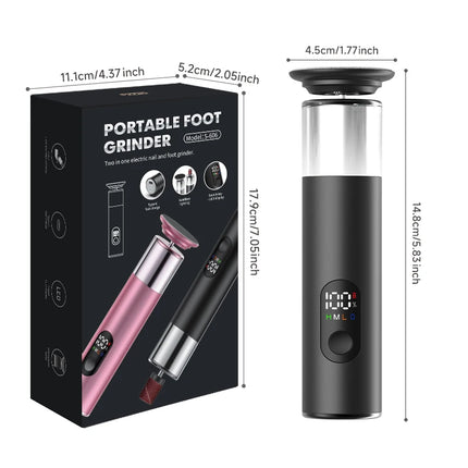 Electric Foot Grinder For Feet, 2-In-1 Foot File & Nail Polisher, Electric Callus Remover Pedicure File Unisex With Gift Box