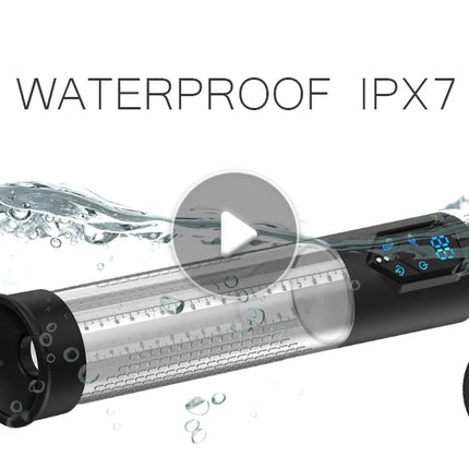 IPX7 Waterproof Electric Penis Pump for Enlargement Man Vacuum Pump Enlargement Extend Pump 4 Suction Levels 2 Silicone Sleeves