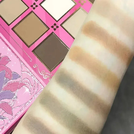 KEVIN&COCO98-colorFlip Book Eyeshadow Palette Matte PearlBlush ContourHighlighter EarthyColor Multi-functional Facial Makeup Set