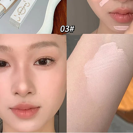 Soft Plush Head Concealer Pen Detail Covering Dark Circles Even Skin Tone Brightening Oil Control Foundation Face Holding Makeup