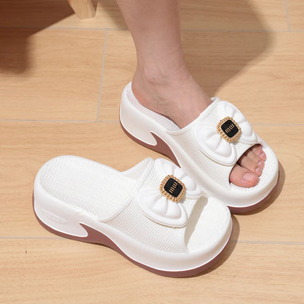 Eyriphy Size: 35-36 to 39-40 Women's Slippers Women High Heels Summer New Fashion Thick-soled Slippers Soft High-value Versatile
