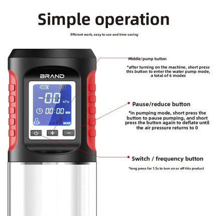 Automatic Penis Pump Suction Vacuum Male Masturbation Penis Extender Dick Erection Enhancement Trainer Adult Sex Toys
